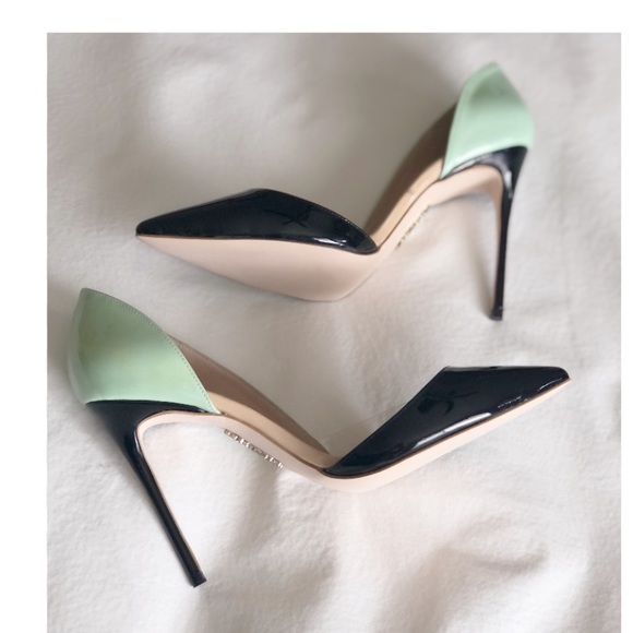 House of CB Roma Stilleto Heels Black/Mint Size: 7 - Picture 9 of 11